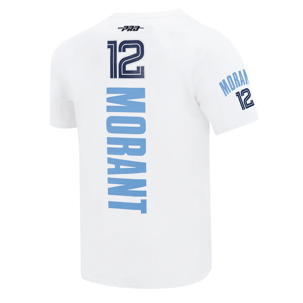 NBA MEMPHIS GRIZZLIES JA MORANT #12 CLASSIC PNN MEN'S SJ TEE (WHITE) - Image 4