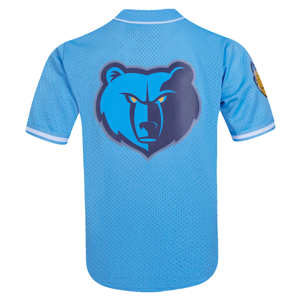 NBA MEMPHIS GRIZZLIES MESH MEN'S BUTTON DOWN MESH TOP (UNIVERSITY BLUE) - Image 7