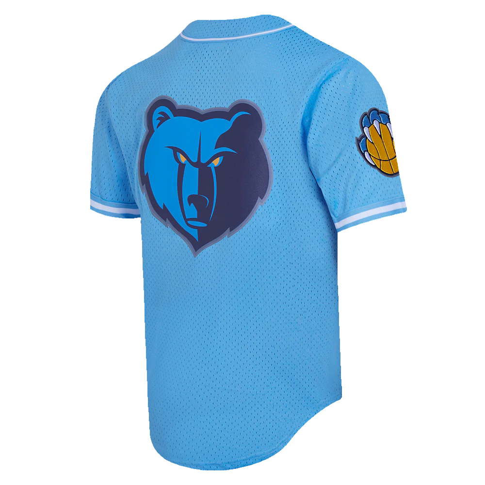 NBA MEMPHIS GRIZZLIES MESH MEN'S BUTTON DOWN MESH TOP (UNIVERSITY BLUE) - Image 8