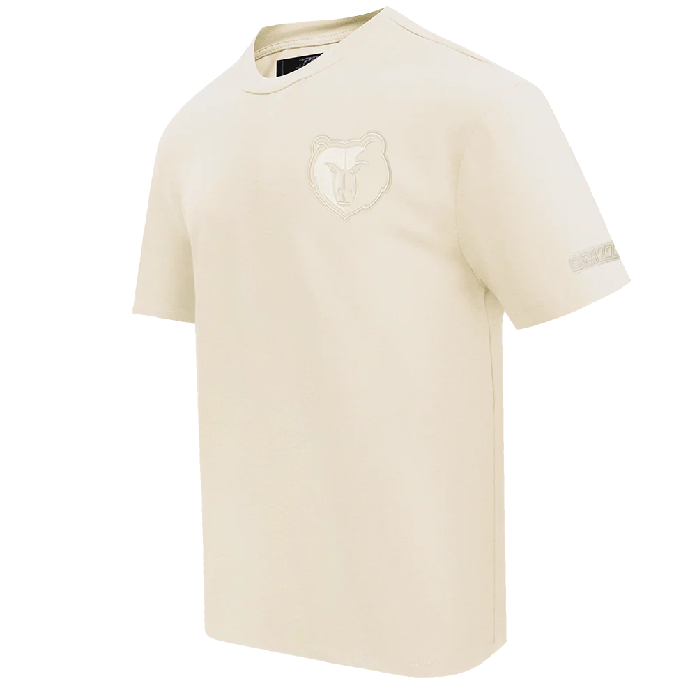 NBA MEMPHIS GRIZZLIES NEUTRAL MEN'S COTTON JERSEY DROP SHOULDER TEE (EGGSHELL) - Image 6