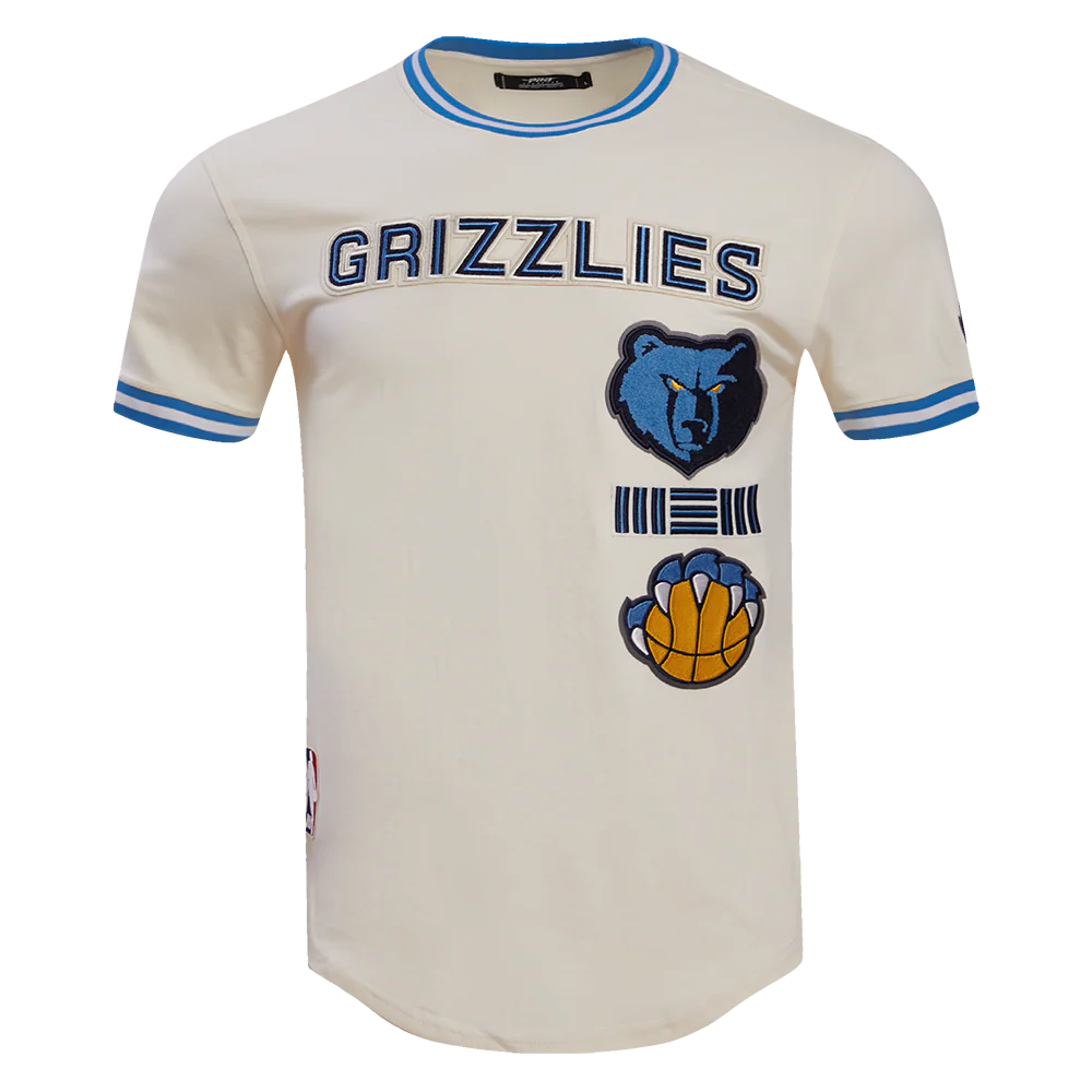 NBA MEMPHIS GRIZZLIES RETRO CLASSICS MEN'S S/S TEE (EGGSHELL/UNIVERSAL BLUE)
