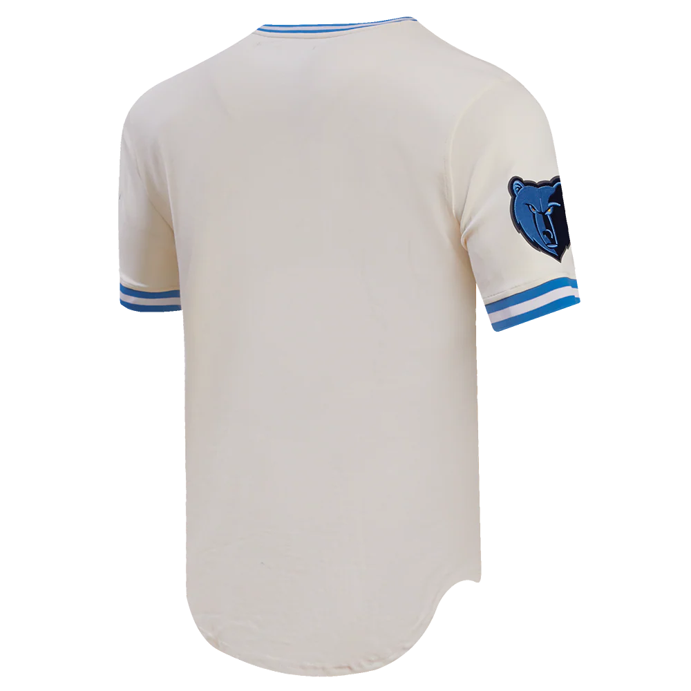 NBA MEMPHIS GRIZZLIES RETRO CLASSICS MEN'S S/S TEE (EGGSHELL/UNIVERSAL BLUE) - Image 3