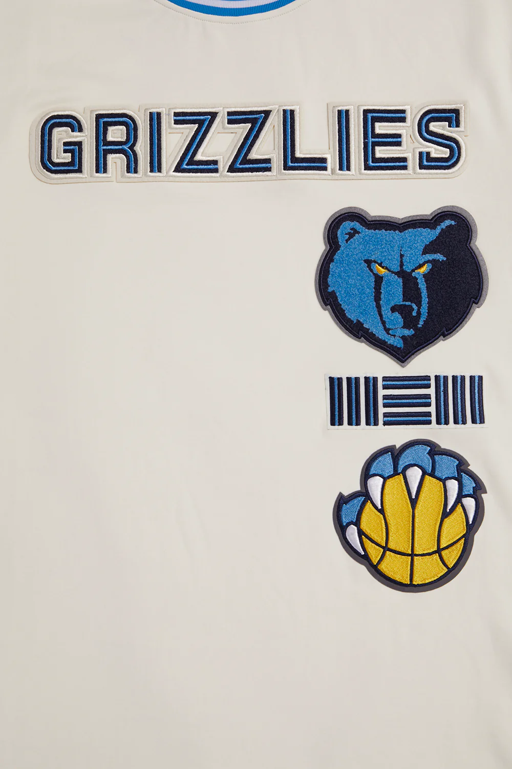 NBA MEMPHIS GRIZZLIES RETRO CLASSICS MEN'S S/S TEE (EGGSHELL/UNIVERSAL BLUE) - Image 5