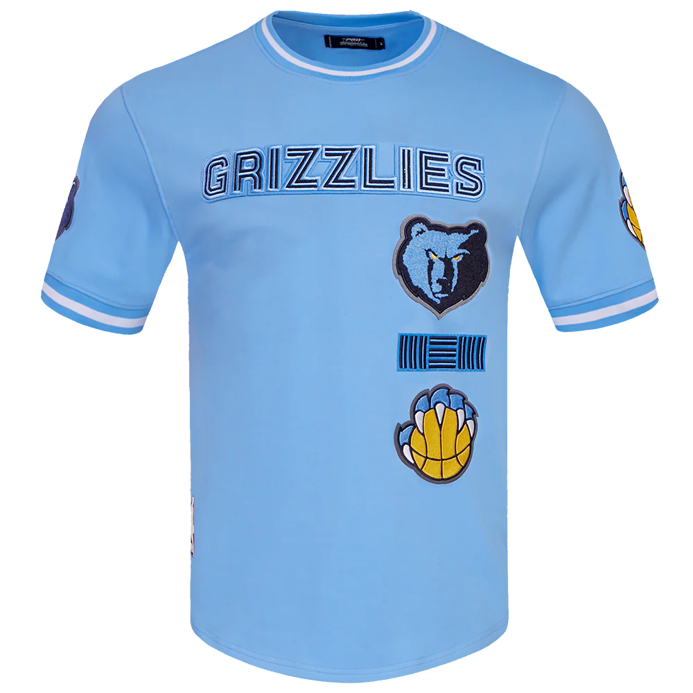 NBA MEMPHIS GRIZZLIES RETRO CLASSICS MEN'S S/S TEE (UNIVERSITY BLUE) - Image 3