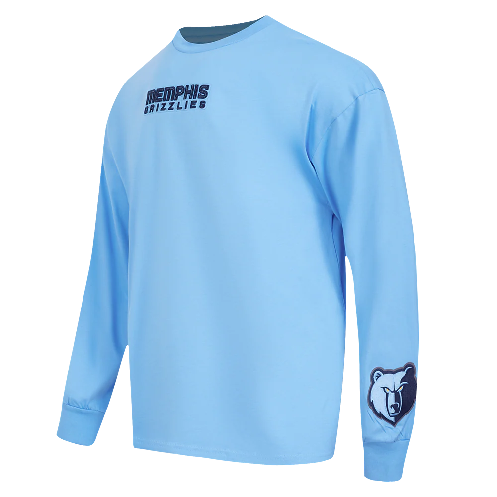 NBA MEMPHIS GRIZZLIES WINGSPAN MEN'S DROP SHOULDER LONG SLEEVE TEE (UNIVERSITY BLUE) - Image 5