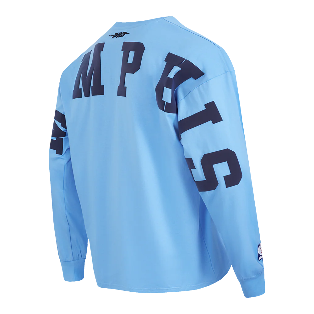 NBA MEMPHIS GRIZZLIES WINGSPAN MEN'S DROP SHOULDER LONG SLEEVE TEE (UNIVERSITY BLUE) - Image 6