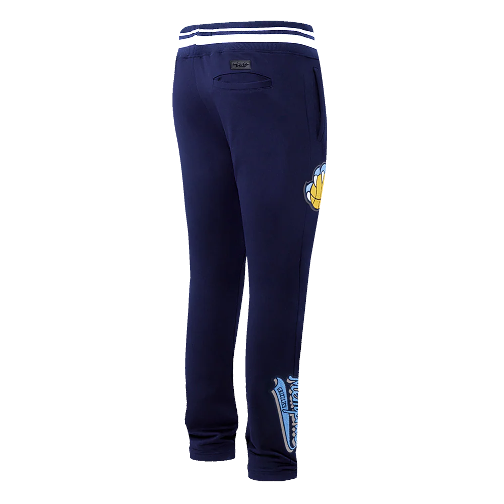 NBA MEMPHIS GRIZZLIES SCRIPT TAIL MEN'S RIB FLEECE SWEATPANT (MIDNIGHT NAVY) - Image 3