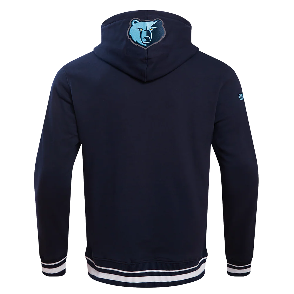 NBA MEMPHIS GRIZZLIES SCRIPT TAIL MEN'S RIB FLEECE PULLOVER HOODIE (MIDNIGHT NAVY) - Image 3