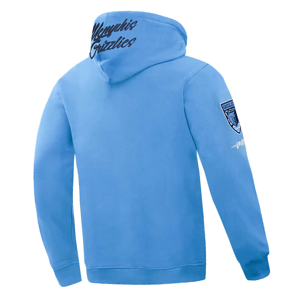 NBA MEMPHIS GRIZZLIES HYBRID MEN'S WOVEN FULL ZIP MEN'S PULLOVER HOODIE (MIDNIGHT NAVY) - Image 4