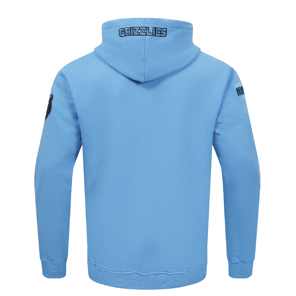 NBA MEMPHIS GRIZZLIES OLD ENGLISH MEN'S PULLOVER HOODIE (UNIVERSITY BLUE) - Image 6