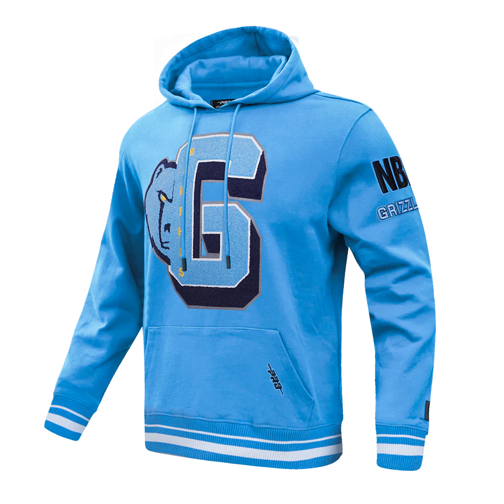 NBA MEMPHIS GRIZZLIES MASHUP MEN'S RIB PO HOODIE (UNIVERSITY BLUE) - Image 2