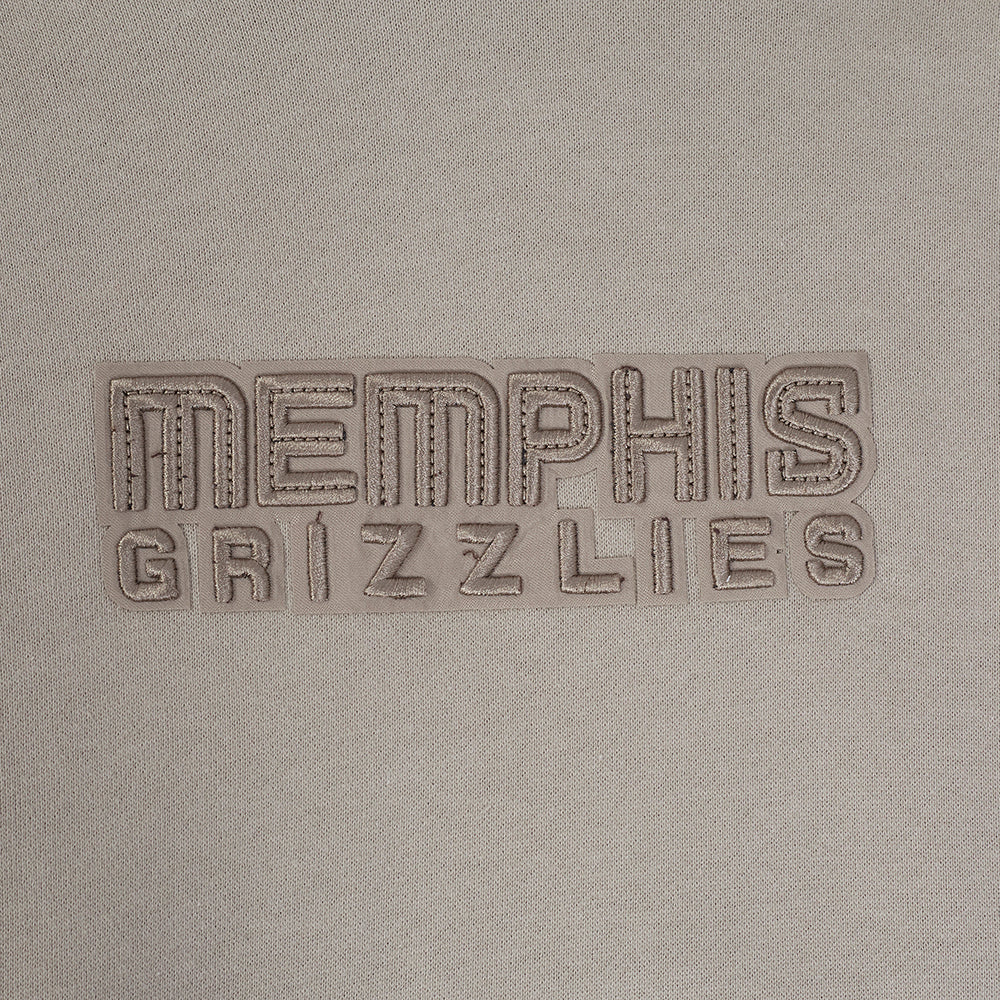 NBA MEMPHIS GRIZZLIES WINGSPAN MEN'S DROP SHOULDER FLEECE PULLOVER HOODIE (TAUPE) - Image 10