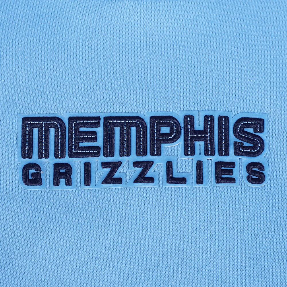 NBA MEMPHIS GRIZZLIES WINGSPAN MEN'S DROP SHOULDER FLEECE PULLOVER HOODIE (UNIVERSITY BLUE) - Image 7