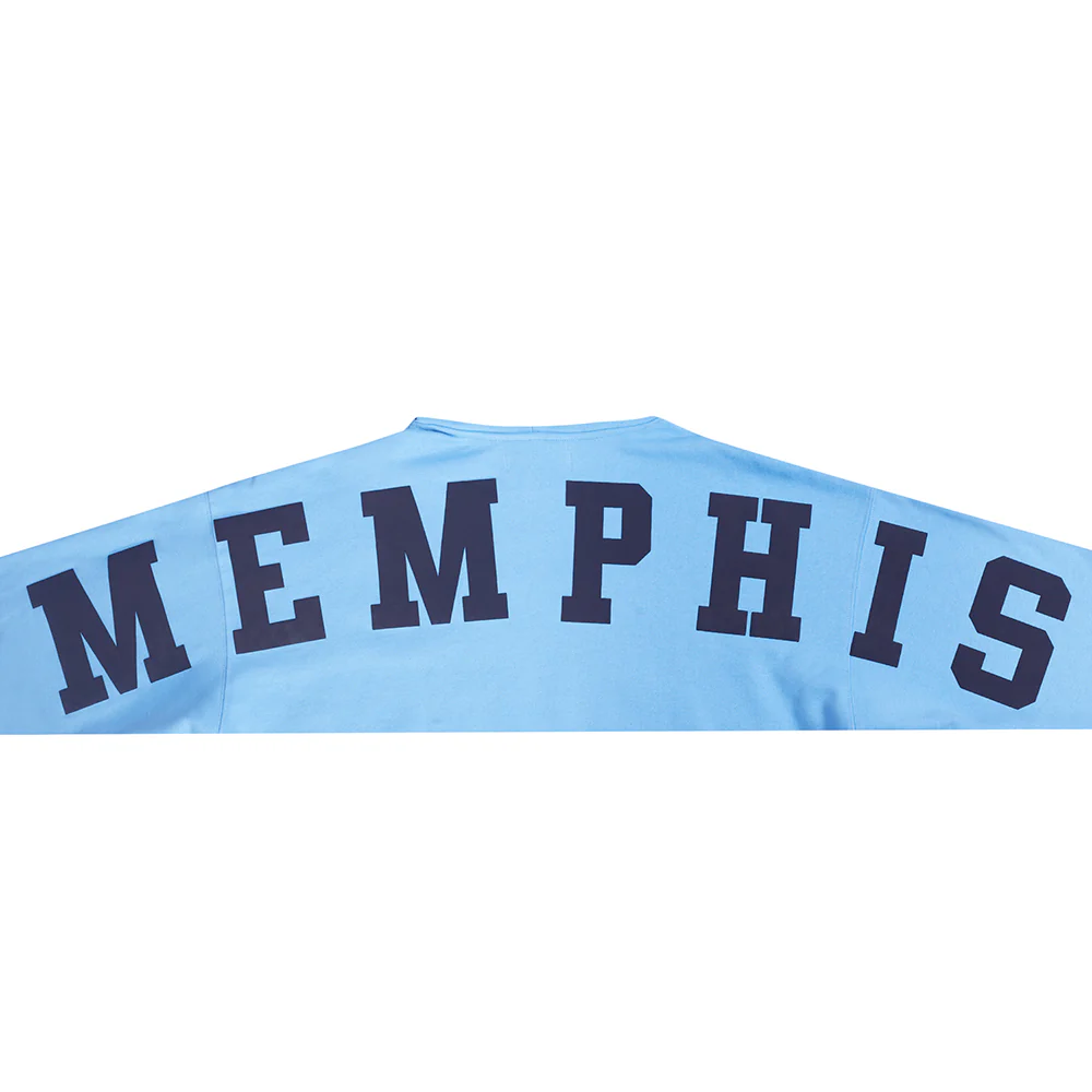 NBA MEMPHIS GRIZZLIES WINGSPAN MEN'S DROP SHOULDER FLEECE PULLOVER HOODIE (UNIVERSITY BLUE) - Image 9