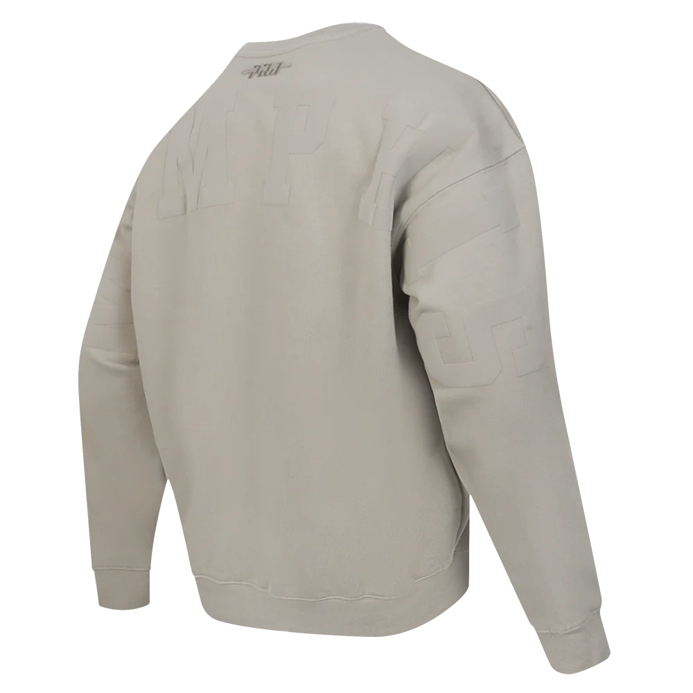 NBA MEMPHIS GRIZZLIES WINGSPAN MEN'S DROP SHOULDER FLEECE CREWNECK (TAUPE) - Image 6