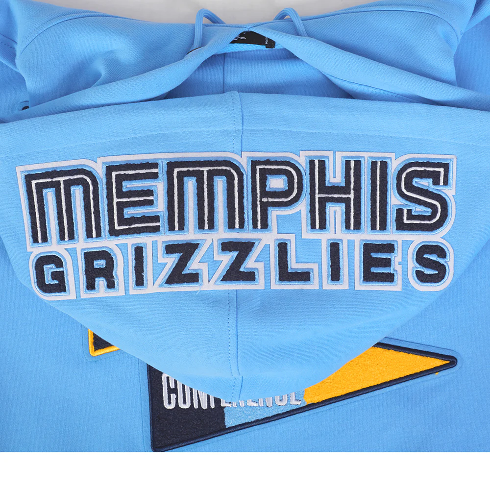 NBA MEMPHIS GRIZZLIES TEAM PENNANTS MEN'S RIB FLEECE PULLOVER HOODIE (UNIVERSITY BLUE) - Image 9