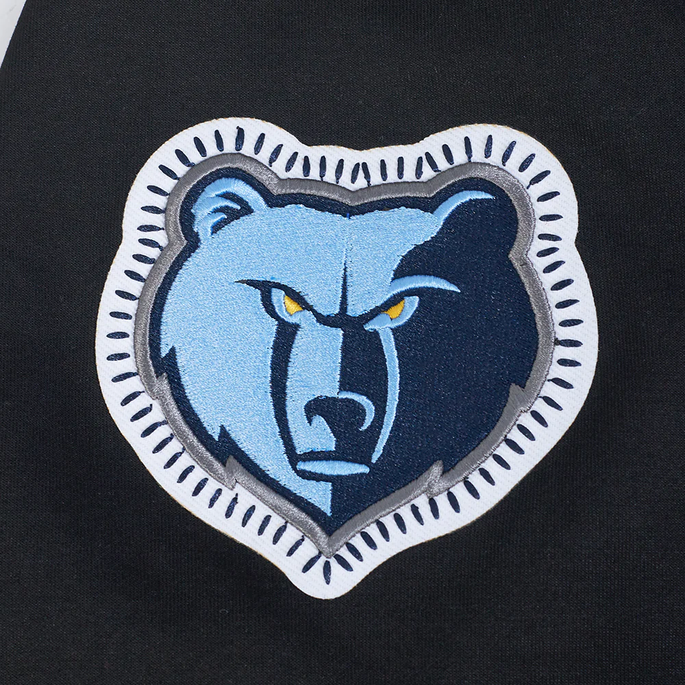 NBA MEMPHIS GRIZZLIES DIY PICK STITCH MEN'S DOUBLE KNIT PULLOVER HOODIE (BLACK) - Image 5