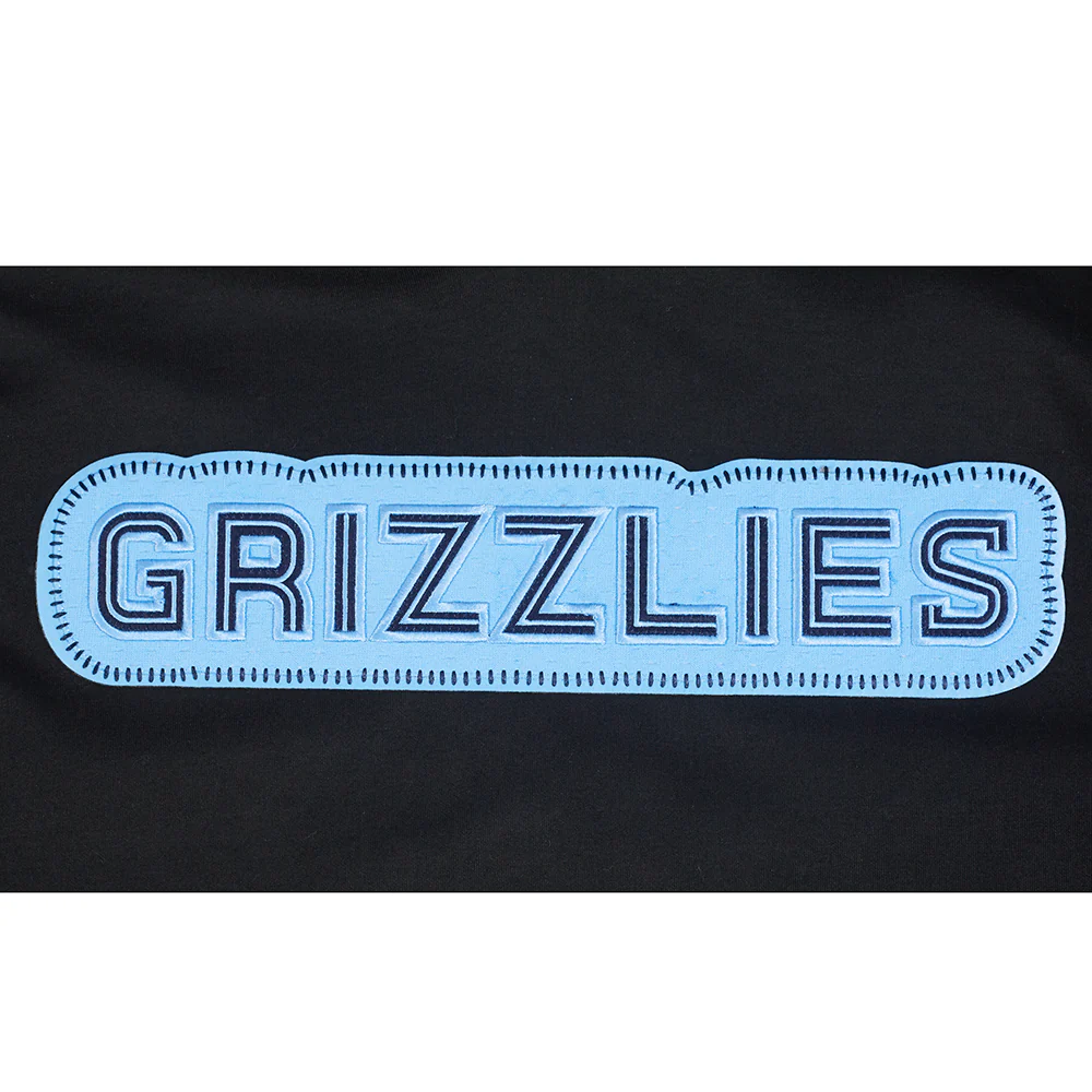 NBA MEMPHIS GRIZZLIES DIY PICK STITCH MEN'S DOUBLE KNIT PULLOVER HOODIE (BLACK) - Image 7