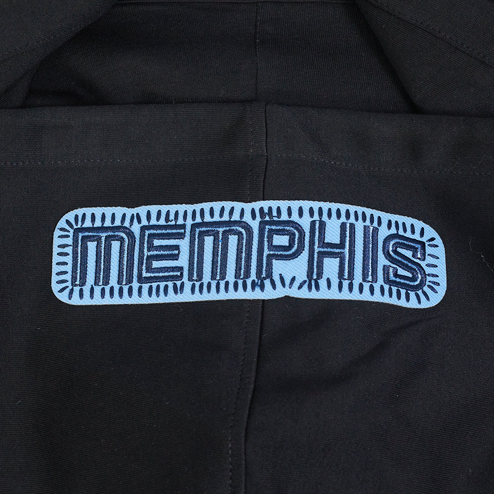 NBA MEMPHIS GRIZZLIES DIY PICK STITCH MEN'S DOUBLE KNIT PULLOVER HOODIE (BLACK) - Image 8