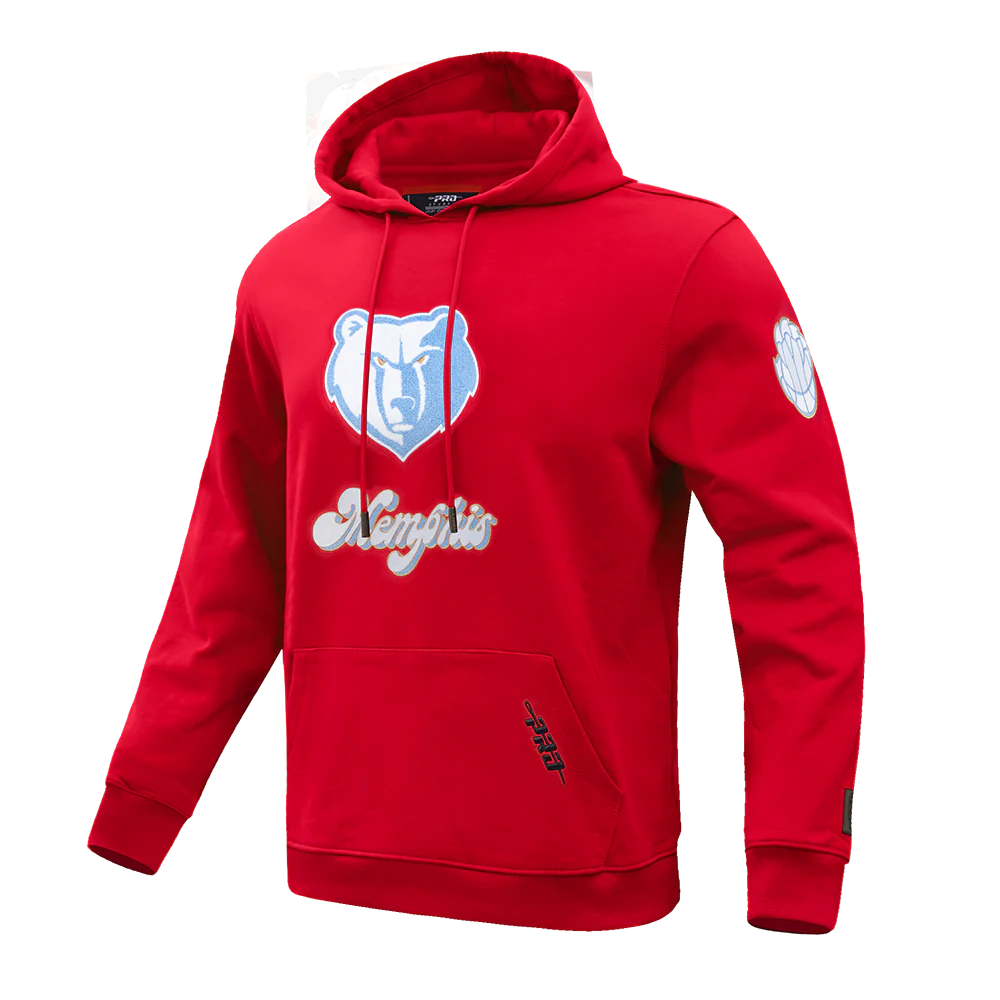 NBA MEMPHIS GRIZZLIES CITY EDITION 24-25 MEN'S FLEECE PULLOVER HOODIE (RED) - Image 2
