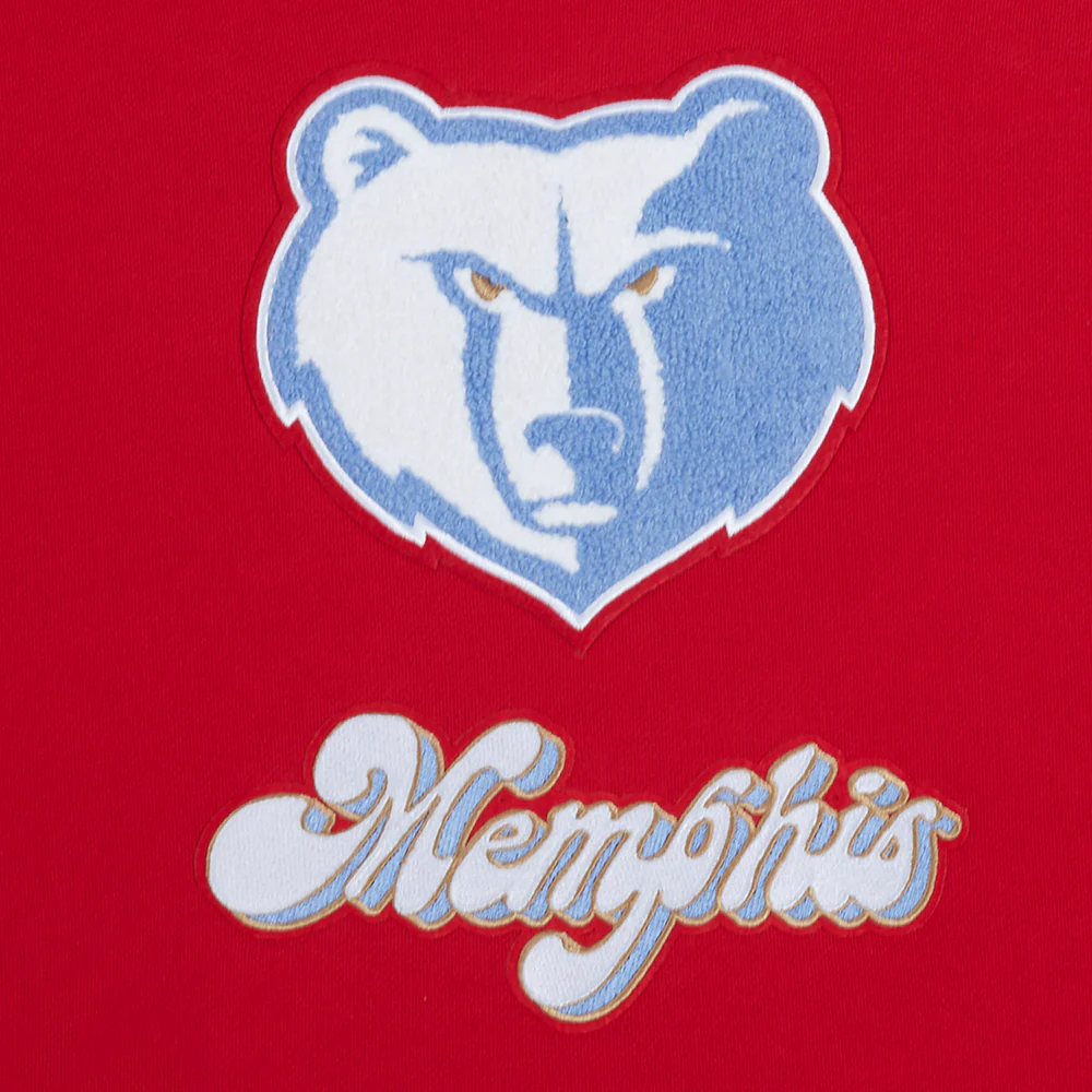 NBA MEMPHIS GRIZZLIES CITY EDITION 24-25 MEN'S FLEECE PULLOVER HOODIE (RED) - Image 5