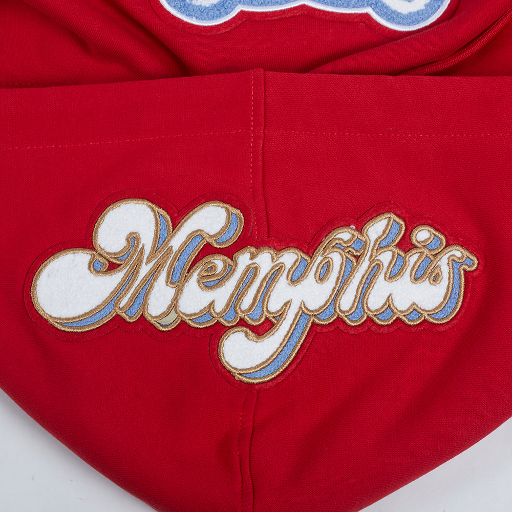 NBA MEMPHIS GRIZZLIES CITY EDITION 24-25 MEN'S FLEECE PULLOVER HOODIE (RED) - Image 8
