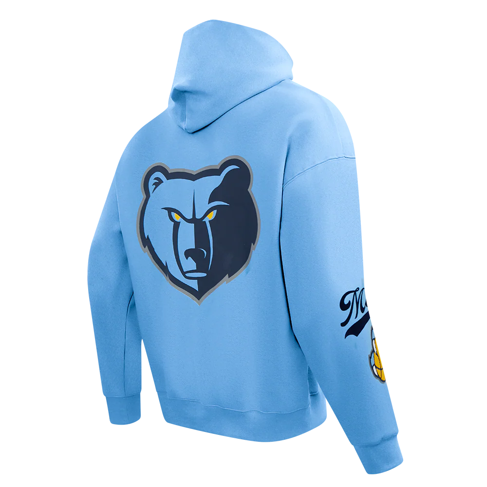 NBA MEMPHIS GRIZZLIES LIVING LARGE MEN'S DROP SHOULDER FLC PO HOODIE (UNIVERSITY BLUE) - Image 4