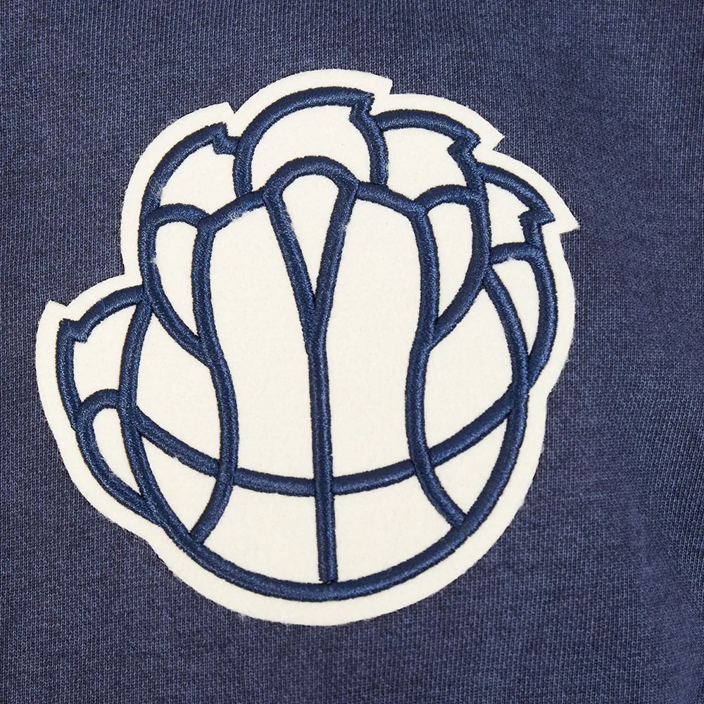 NBA MEMPHIS GRIZZLIES STREET TEAM MEN'S ENZYME WASH DS FT PO HOODIE (WASHED MIDNIGHT NAVY) - Image 7