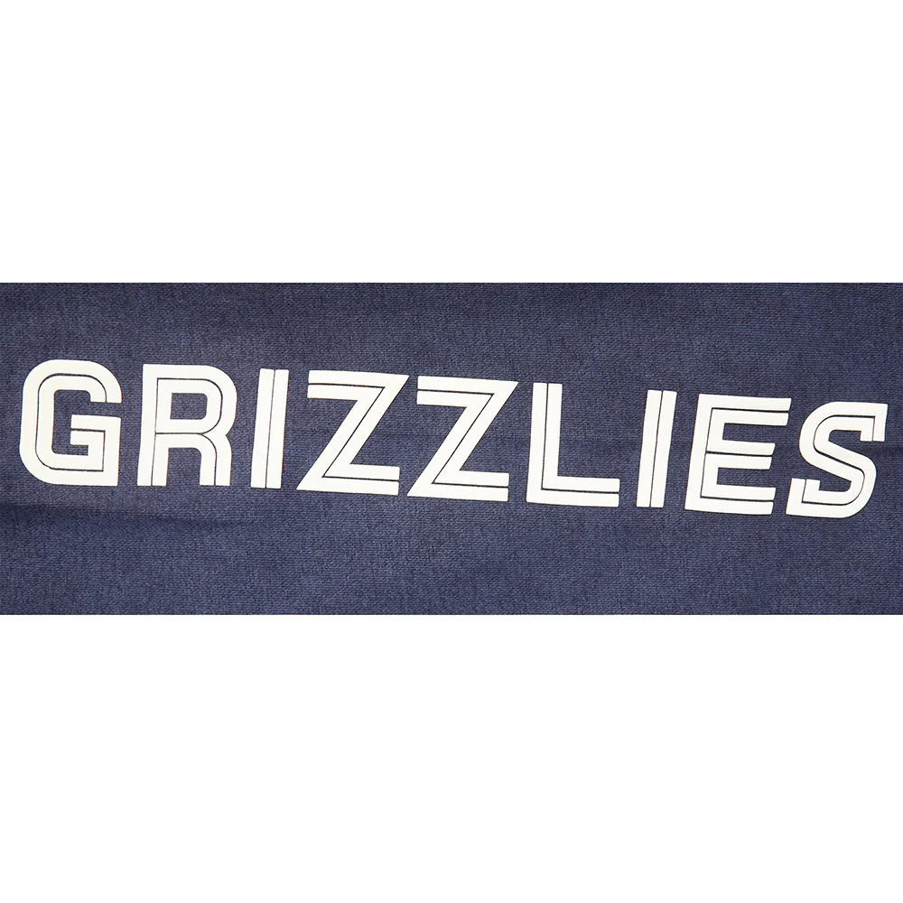 NBA MEMPHIS GRIZZLIES STREET TEAM MEN'S ENZYME WASH DS FT PO HOODIE (WASHED MIDNIGHT NAVY) - Image 8