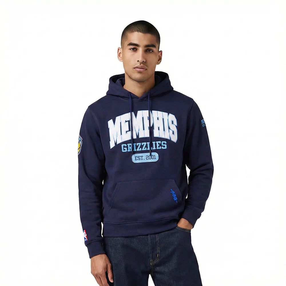 NBA MEMPHIS GRIZZLIES CITY ARCH MEN'S FLC PO HOODIE (MIDNIGHT NAVY)