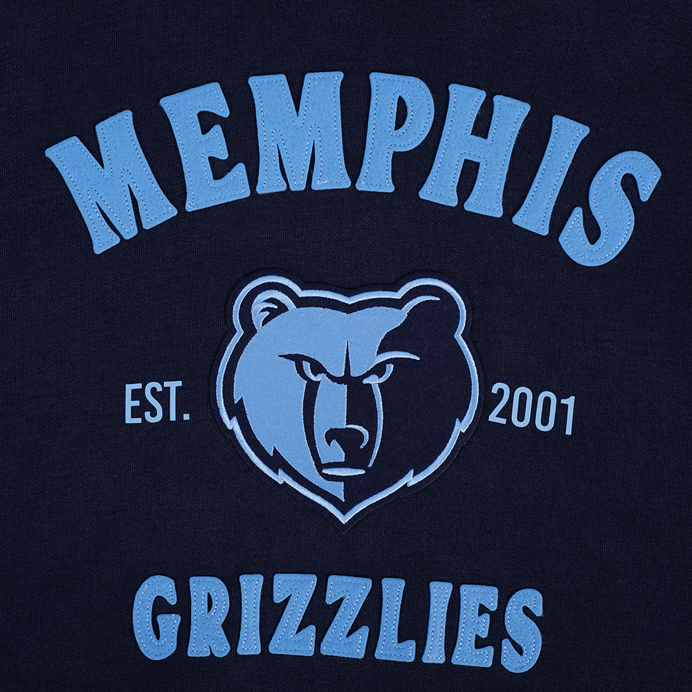 NBA MEMPHIS GRIZZLIES FIRST TEAM MEN'S PULL OVER HOODIE (WASHED MIDNIGHT NAVY) - Image 5