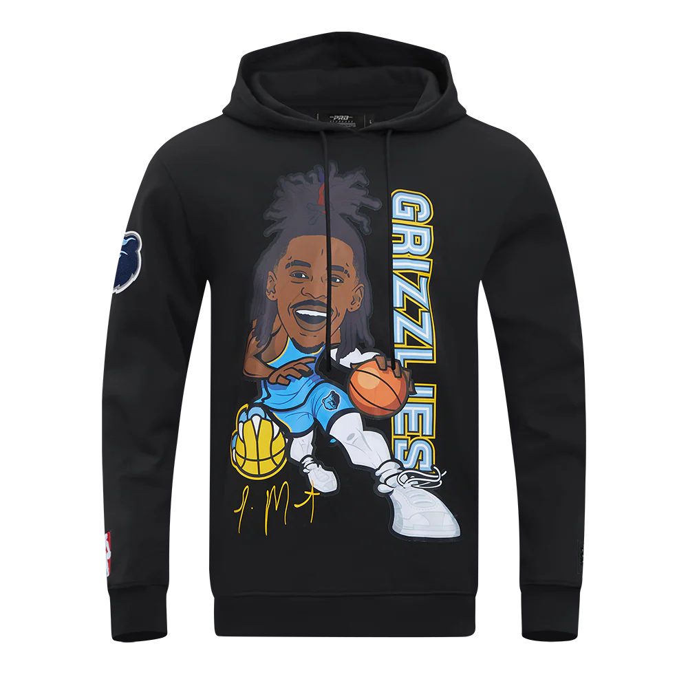NBA MEMPHIS GRIZZLIES JA MORANT #12 DRIVE FLEECE PULLOVER HOODIE (BLACK)