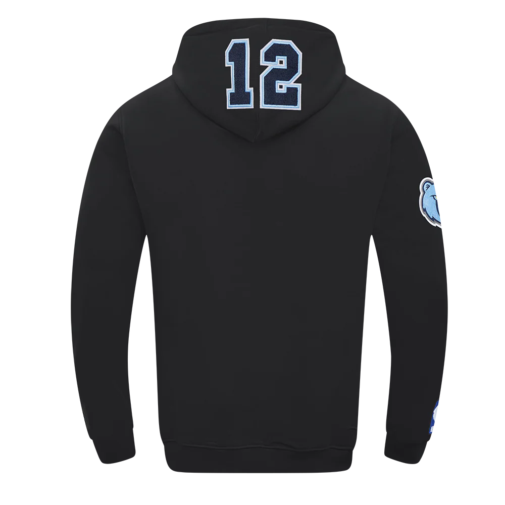 NBA MEMPHIS GRIZZLIES JA MORANT #12 DRIVE FLEECE PULLOVER HOODIE (BLACK) - Image 3