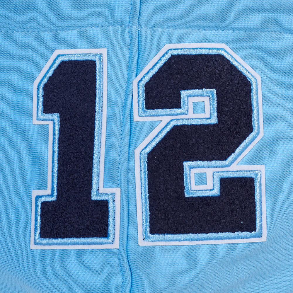 NBA MEMPHIS GRIZZLIES JA MORANT #12 SKY HOOK MEN'S FLC PO HOODIE (UNIVERSITY BLUE) - Image 3
