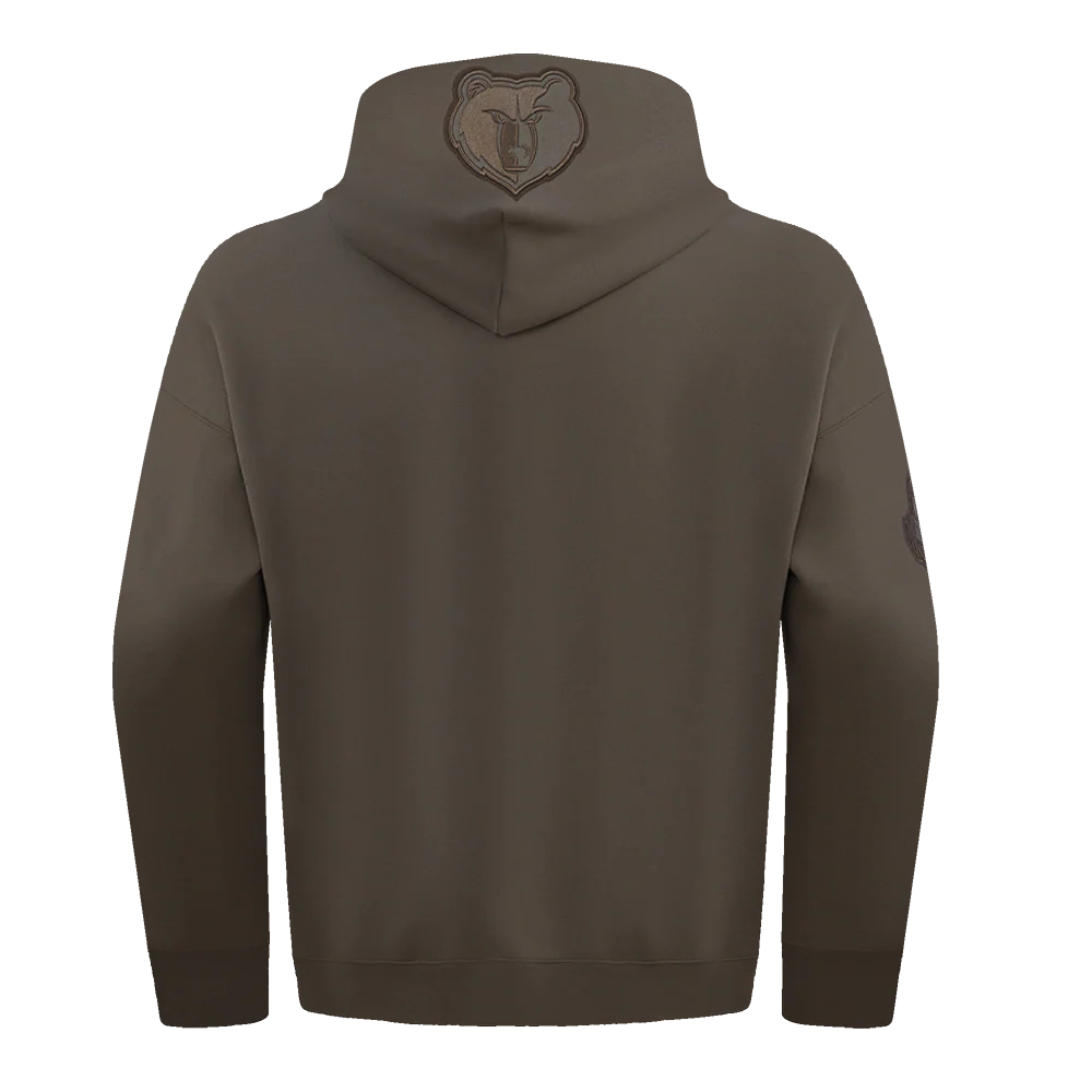 NBA MEMPHIS GRIZZLIES NEUTRAL MEN'S DROP SHOULDER PULLOVER HOODIE (DARK TAUPE) - Image 5
