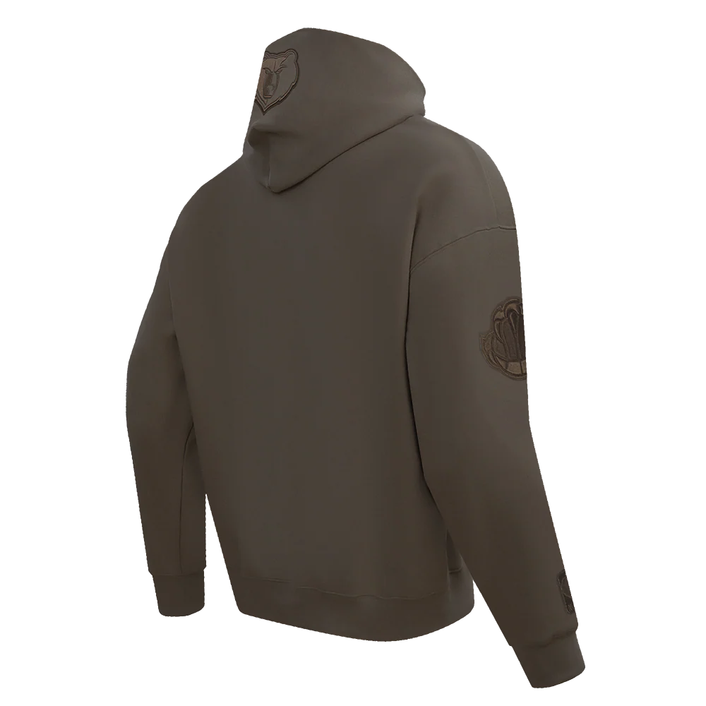 NBA MEMPHIS GRIZZLIES NEUTRAL MEN'S DROP SHOULDER PULLOVER HOODIE (DARK TAUPE) - Image 6