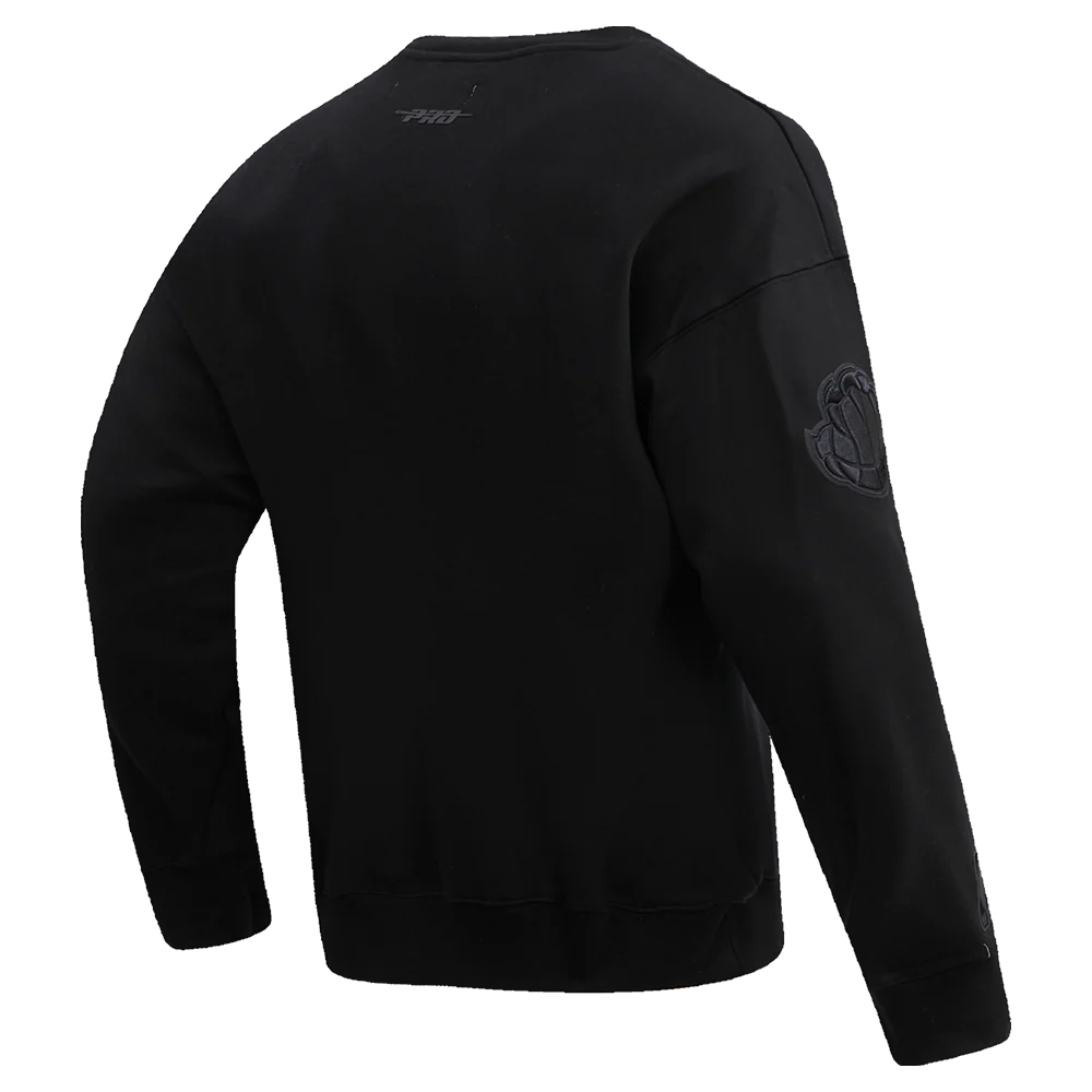 NBA MEMPHIS GRIZZLIES NEUTRAL DROP SHOULDER MEN'S CREWNECK (BLACK) - Image 5