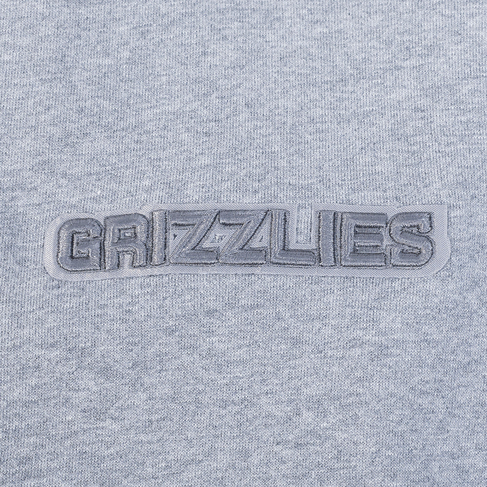 NBA MEMPHIS GRIZZLIES NEUTRAL MEN'S DROP SHOULDER FLC CREWNECK (DARK HEATHER GRAY) - Image 8