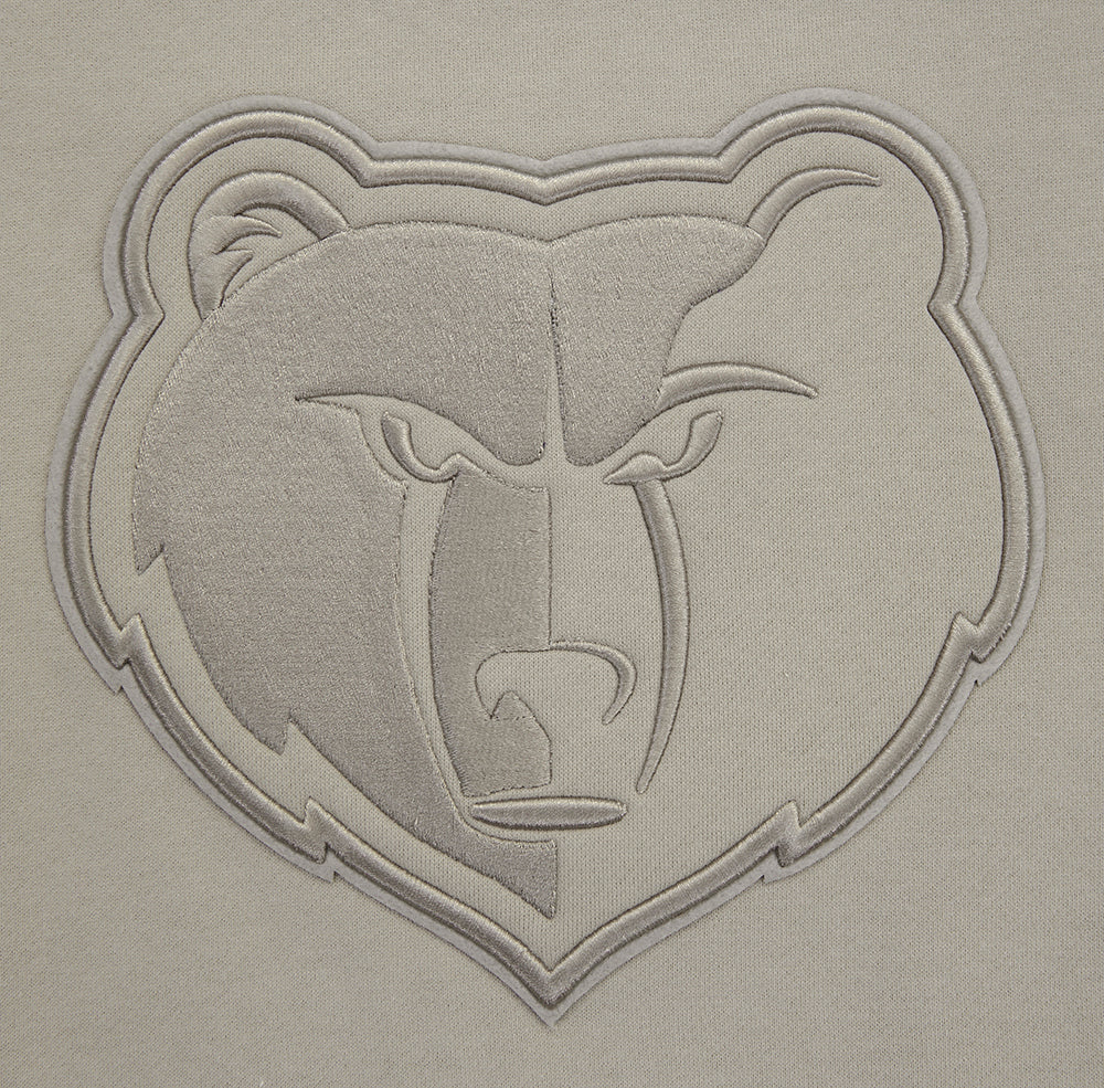 NBA MEMPHIS GRIZZLIES NEUTRAL DROP SHOULDER FLEECE CREWNECK (TAUPE) - Image 8