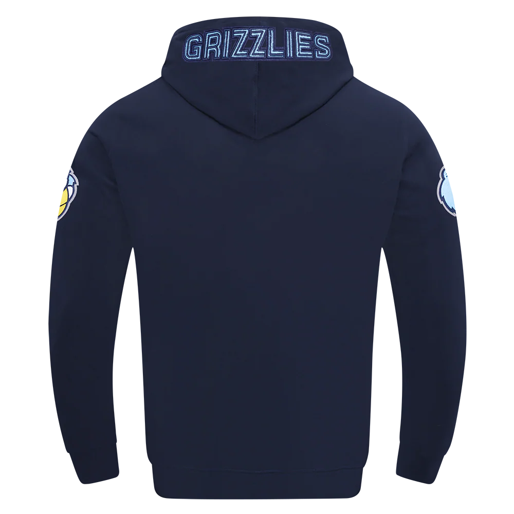 NBA MEMPHIS GRIZZLIES CLASSIC MEN'S CHENILLE DK PO HOODIE (MIDNIGHT NAVY) - Image 3