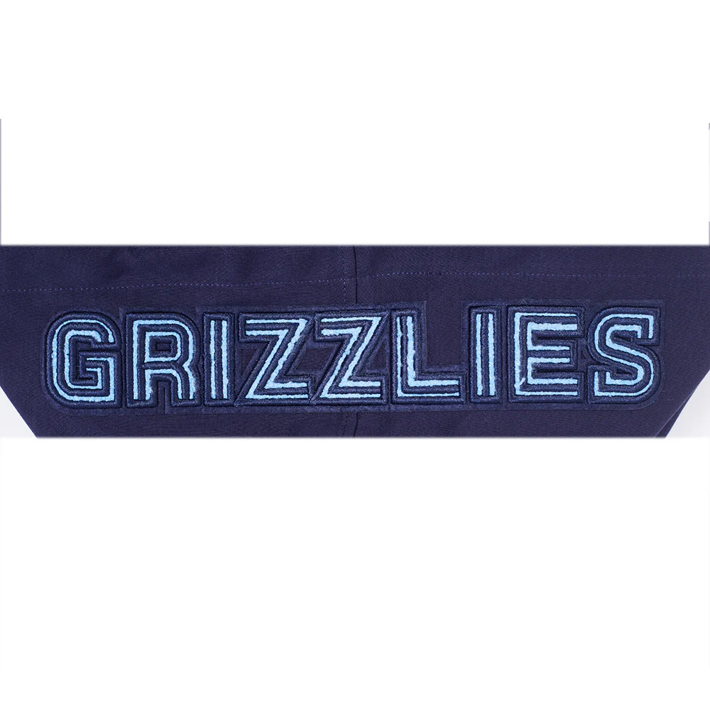 NBA MEMPHIS GRIZZLIES CLASSIC MEN'S CHENILLE DK PO HOODIE (MIDNIGHT NAVY) - Image 5