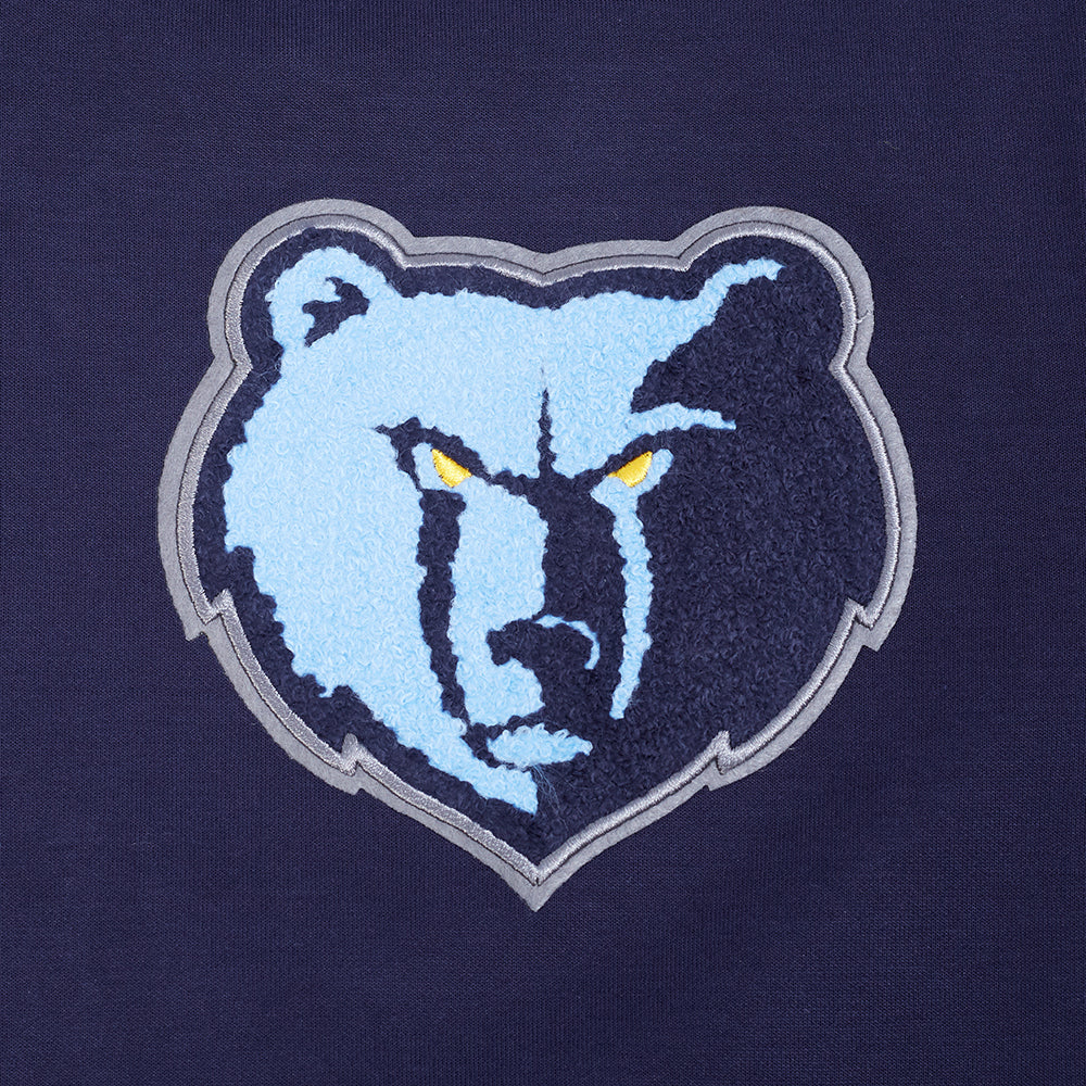 NBA MEMPHIS GRIZZLIES CLASSIC MEN'S CHENILLE DK PO HOODIE (MIDNIGHT NAVY) - Image 8
