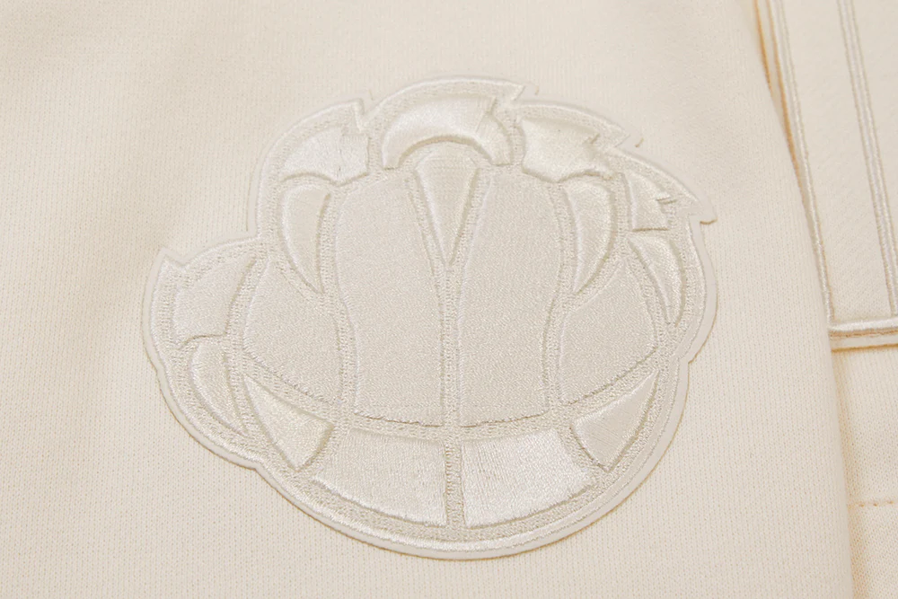NBA MEMPHIS GRIZZLIES JA MORANT #12 NEUTRAL MEN'S DROP SHOULDER FLC PO (EGGSHELL) - Image 8