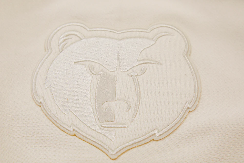 NBA MEMPHIS GRIZZLIES JA MORANT #12 NEUTRAL MEN'S DROP SHOULDER FLC PO (EGGSHELL) - Image 9