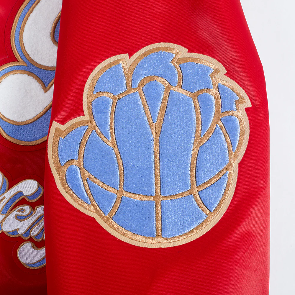 NBA MEMPHIS GRIZZLIES CITY EDITION 24-25 MEN'S RIB SATIN JACKET (RED) - Image 6