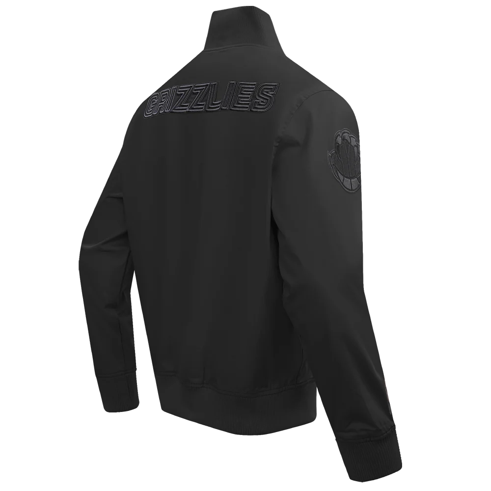 NBA MEMPHIS GRIZZLIES NEUTRAL TWILL JACKET (BLACK) - Image 3