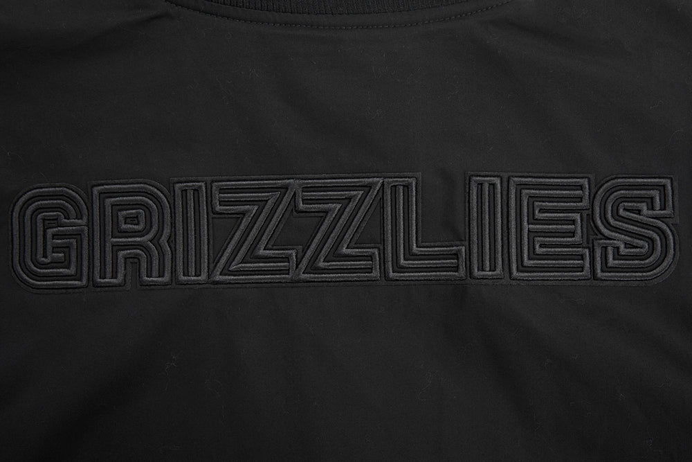 NBA MEMPHIS GRIZZLIES NEUTRAL TWILL JACKET (BLACK) - Image 5