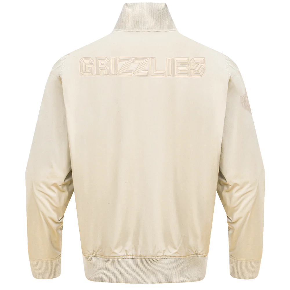 NBA MEMPHIS GRIZZLIES NEUTRAL TWILL JACKET (EGGSHELL) - Image 4