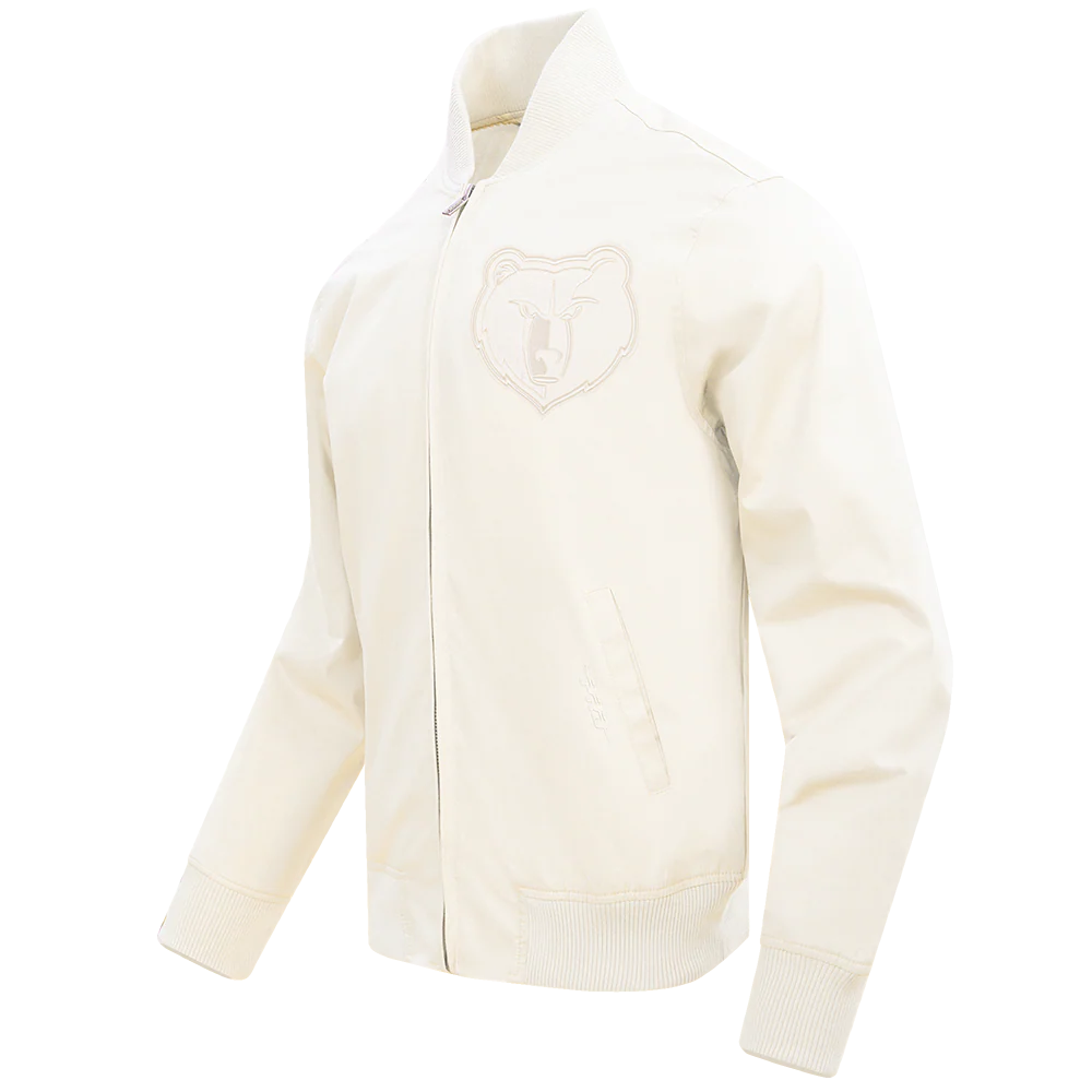 NBA MEMPHIS GRIZZLIES NEUTRAL TWILL JACKET (EGGSHELL) - Image 9