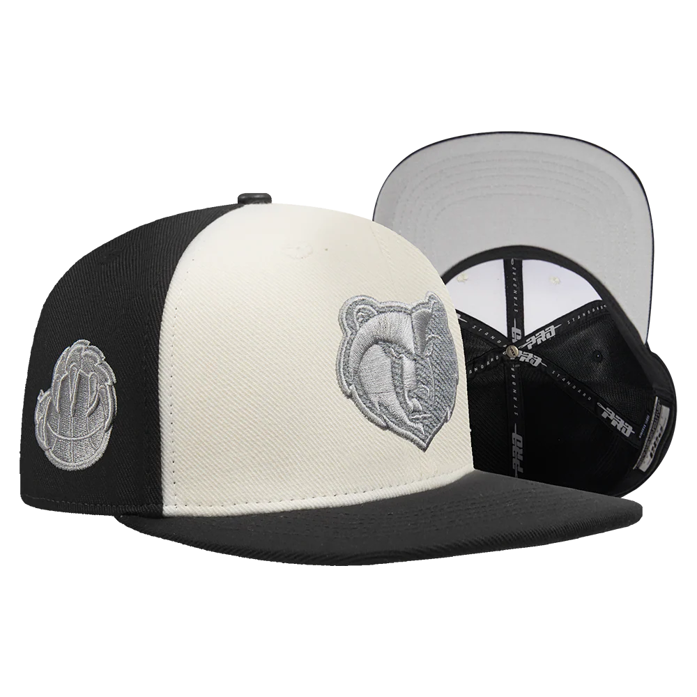 NBA MEMPHIS GRIZZLIES REVERSE FRENCH TERRY WOOL BLEND PRO SIX SN (EGGSHELL/ BLACK) - Image 8